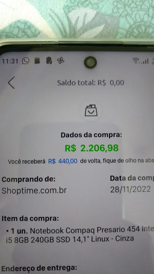 Imagem na descrição da promoção