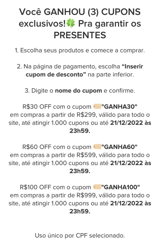 Imagem na descrição da promoção