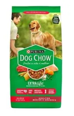 [Leve 3 pague 2+Cliente ouro] [Magalupay R$31,88] Ração Dog Chow Premium Extralife adulto 10,1kg R$47