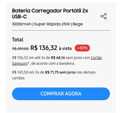 Imagem na descrição da promoção