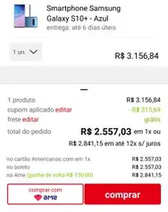 [APP + AME + Cupom] Galaxy S10+ | R$2407