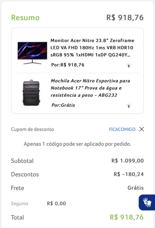 Imagem na descrição da promoção