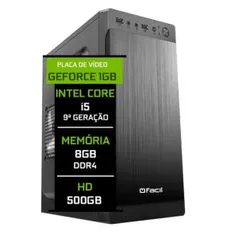 Computador Fácil Intel Core I5 9400F 2.90ghz 8gb Ddr4 HD 500 GB VGA 1 GB GT210 | R$2181