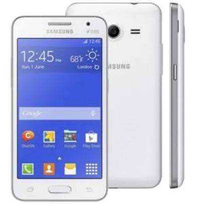 Smartphone Samsung Galaxy Core 2 Duos Branco com Tela 4.5", Dual Chip, Câmera de 5MP, 3G, Android 4.4 e Processador Quad Core 1.2 Ghz R$429,00