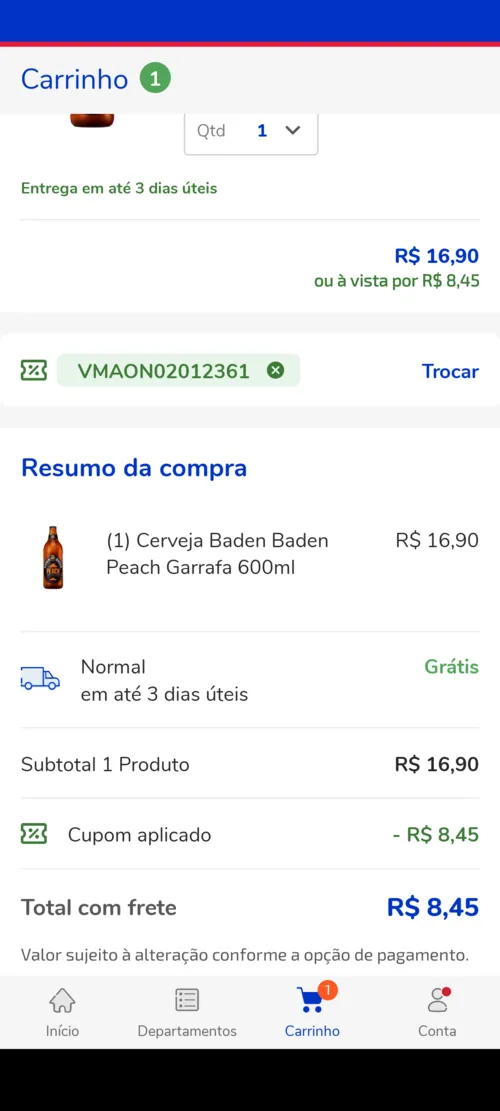 Imagem na descrição da promoção