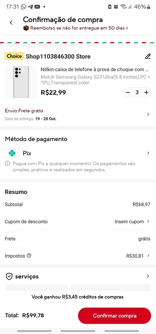 Imagem na descrição da promoção