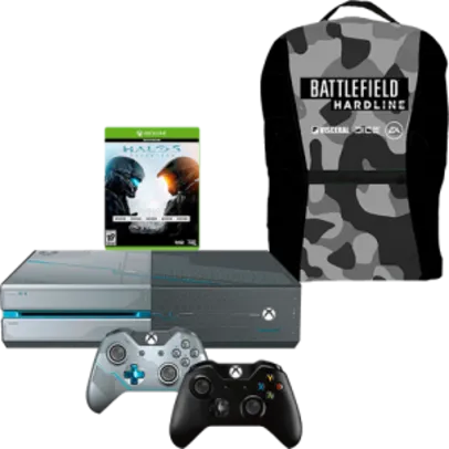 [Submarino] Console Xbox One 1TB Edição Limitada + Game Halo 5: Guardians + 2 Controles + Mochila Battlefield Hardline - R$ 1.699,00