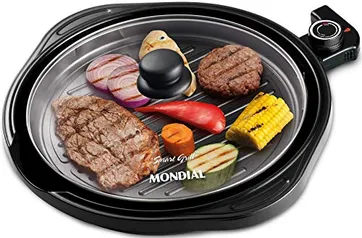 Grill Redondo Smart Grill 30cm, Mondial, Preto, 1200W, 110V - G-04