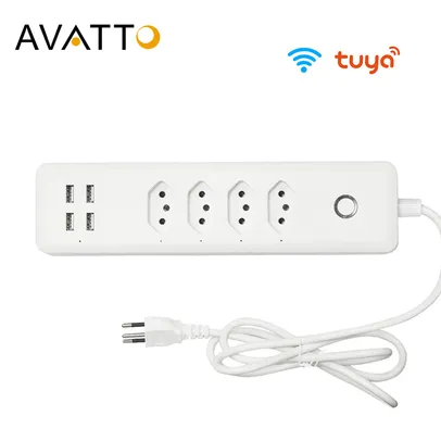 Filtro de linha inteligente Avatto Brazil 4 Outlets 4usb Ports , Cabo 1.4m