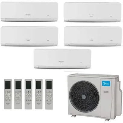 Foto do produto Ar Condicionado Multisplit Hw Inverter 42.000 Btu (4x Evap 9.000 + 1x Evap 18.000) Quente Frio 220V