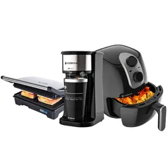 Kit Cadence Black - Fritadeira - Cafeteira - Grill - 127V | R$ 551