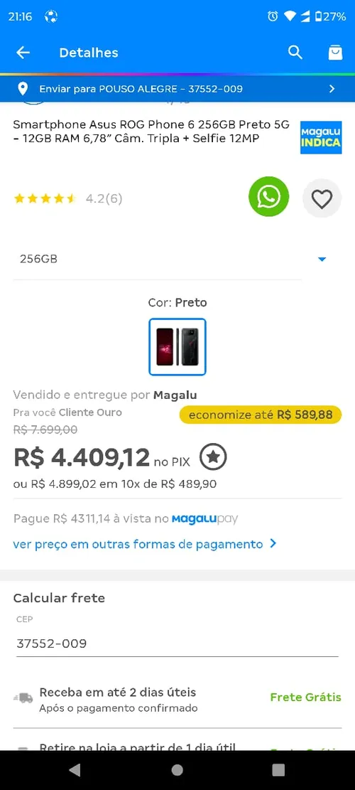 Imagem na descrição da promoção