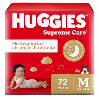 [ Rec ] [ R$50,97 un ] 3x Huggies Fralda Supreme Care M 72un 