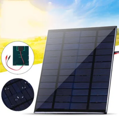 Painel Solar de 10W com Clipes de Célula Solar de Silício Policristalino IP65 à Prova D'água