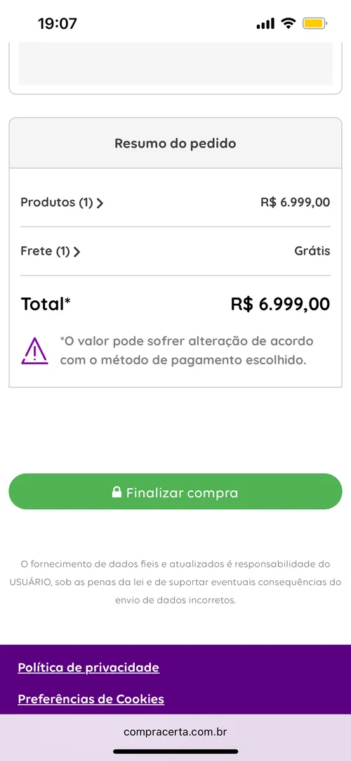 Imagen na descrição da promoção