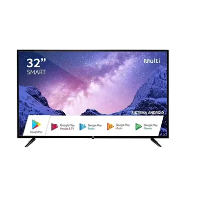 Foto do produto Tela Multilaser Smart Tv 32 Hd HDMI Usb Wi-Fi Android Tl042