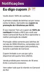 [AME RJ] 100% de cashback em 4 Brahmas por R$10