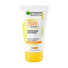 Sabonete Facial Garnier Uniform & Matte Vitamina C Antioleosidade, 120g