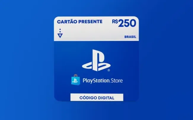 R$250 PlayStation Store - Cartão Presente Digital [Exclusivo Brasil]