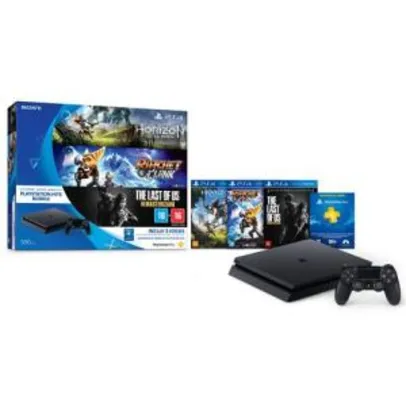 Console Playstation 4 Slim 500 GB - Pacote Playstation Hit R$1.622