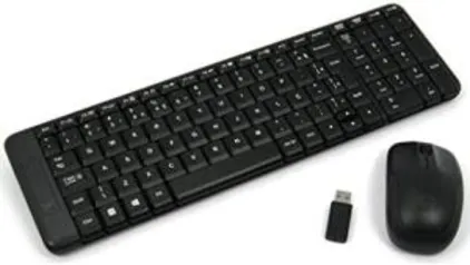 (PRIME) Teclado + Mouse Logitech MK220 Wireless Preto - 920-004431 R$94