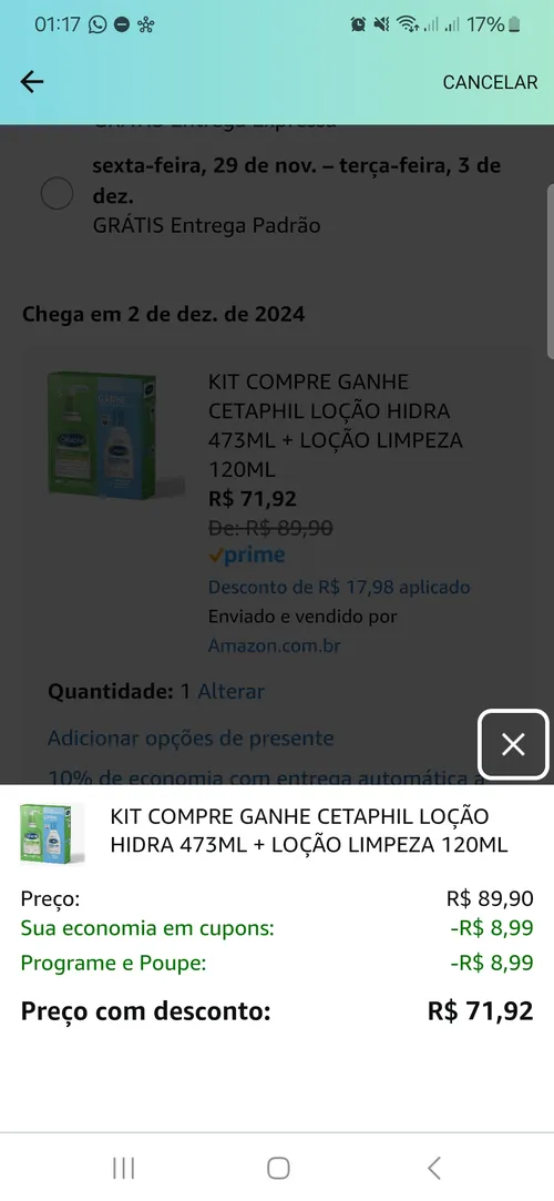 Imagem na descrição da promoção