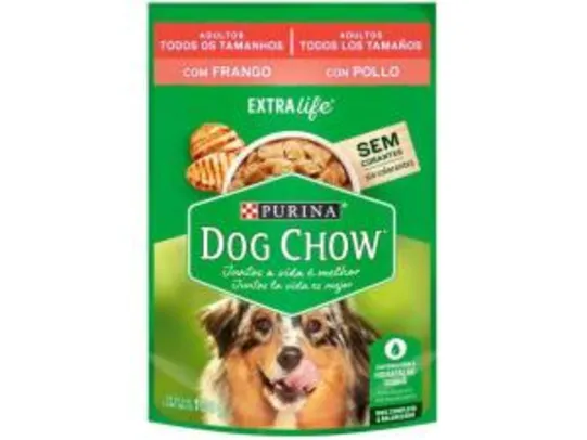 [Leve 3 Pague 2] Ração Úmida Dog Chow ExtraLife Frango 100g | R$ 1,19 cada