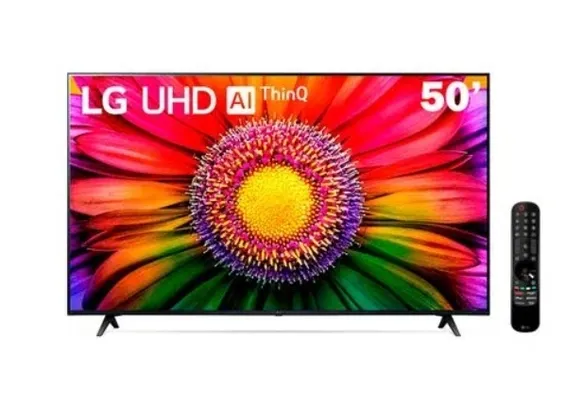 Smart TV 50&quot; 4K LG UHD ThinQ AI 50UR8750PSA HDR Bluetooth Alexa Google Assistente Airplay2 3 HDMI