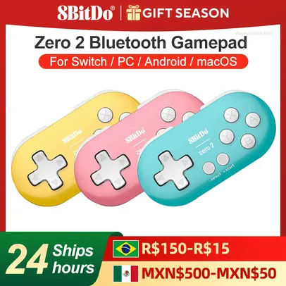 [Com Taxa] Controle 8BitDo Zero 2: Switch, PC, Android e Raspberry.