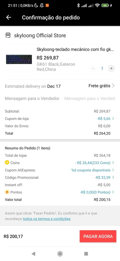 Imagem na descrição da promoção