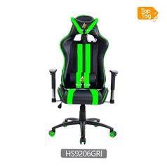 Cadeira gamer verde E preto - HS9206GR