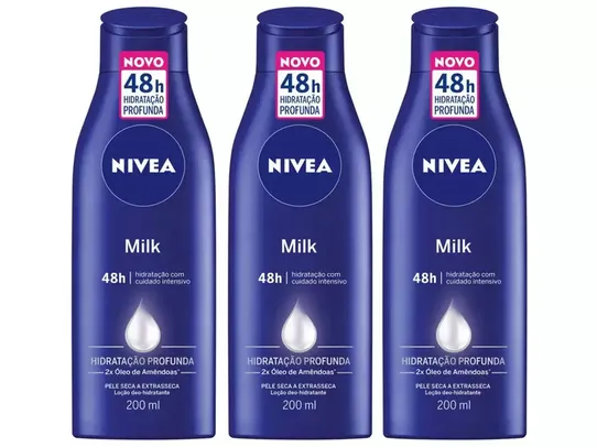 Kit Loção Deo-Hidratante Corporal Nivea Milk