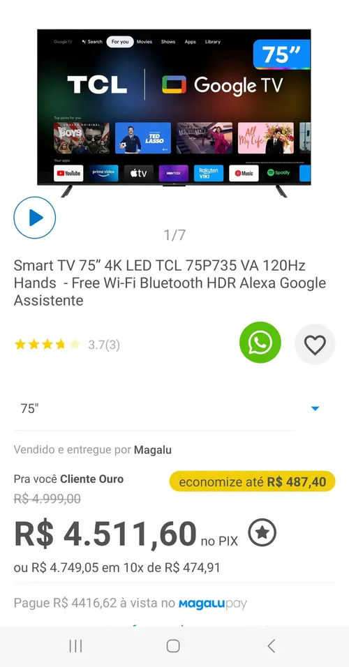 Imagem na descrição da promoção