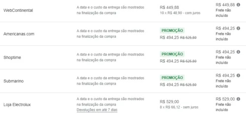 Imagem na descrição da promoção