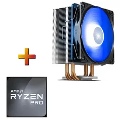 Processador AMD Ryzen 5 PRO 2400GE 3.2GHz + Cooler DeepCool Gammaxx 400 V2 Blue | R$1.443