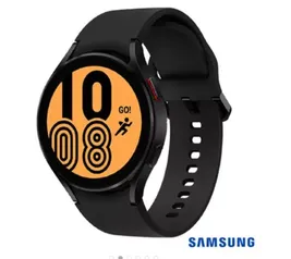 Galaxy Watch 4 BT 40 mm Samsung Preto com 1,2", Pulseira de Fluorelastômero, Bluetooth e 16GB