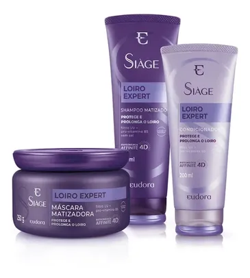 Kit Siàge Loiro Expert Shampo + Cond + Máscara Matizadora