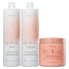 Kit Shampoo 1l + Condicionador 1l + Mascara 500g Revival Braé