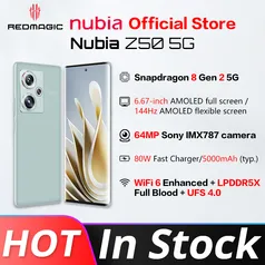 Nubia Z50 5g Smartphone 6.67 Polegada 144hz Amoled Tela Snapdragon 8 Gen 2