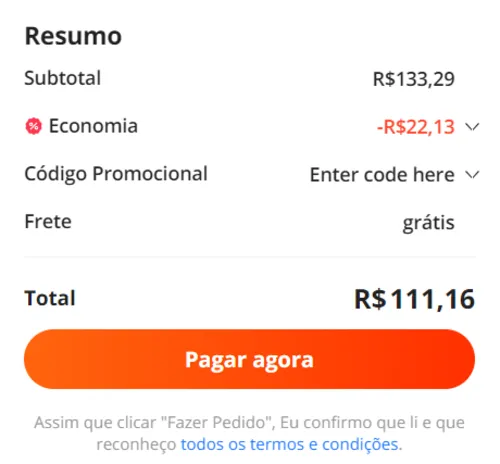 Imagem na descrição da promoção