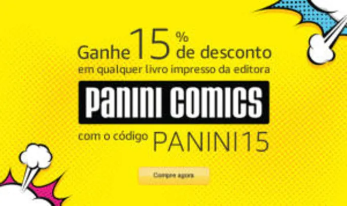 [Amazon] 15% livros impressos Panini