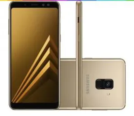 Smartphone Samsung Galaxy A8 64GB Dourado - Dual Chip 4G Câm. 16MP + Selfie 16MP + 8MP 5.6”