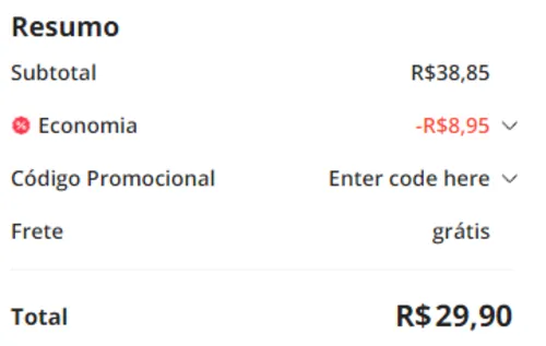 Imagem na descrição da promoção