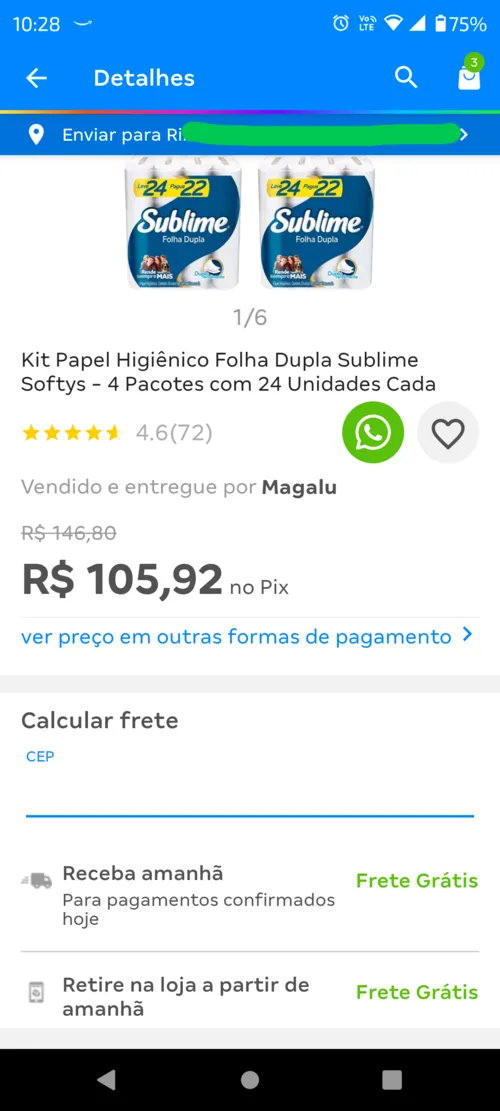 Imagem na descrição da promoção