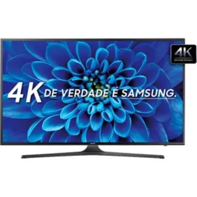 Smart TV 50" Samsung UN50KU6000GXZD Ultra HD 4K HDR com Conversor Digital 3 HDMI 2 USB 120Hz