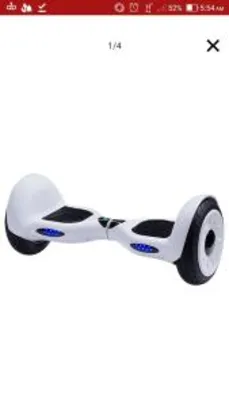 Hoverboard Smart Balance 10" Branco Bat Samsung Led frontal Pneu R$ 481
