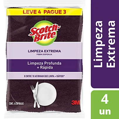 [PRIME+Leve 4 Pague 3] Esponja de Limpeza Extrema Scotch-Brite - Leve 4, Pague 3 | R$ 3,75