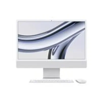 iMac Apple Tela Retina 24 4.5K, Chip M3, CPU 8 Núcleos GPU 8  Núcleos, SSD 256GB, Prateado - MQR93BZ/A