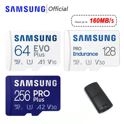 [Conta Nova R$7,85] SAMSUNG PRO EVO Plus Micro SD 64GB Cartão de Memória 