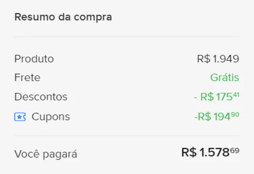 Imagem na descrição da promoção